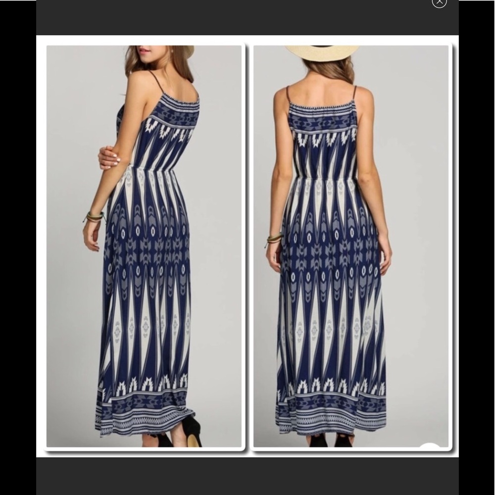 Boho Spaghetti Strap Maxi Dress - Picture 4 of 6