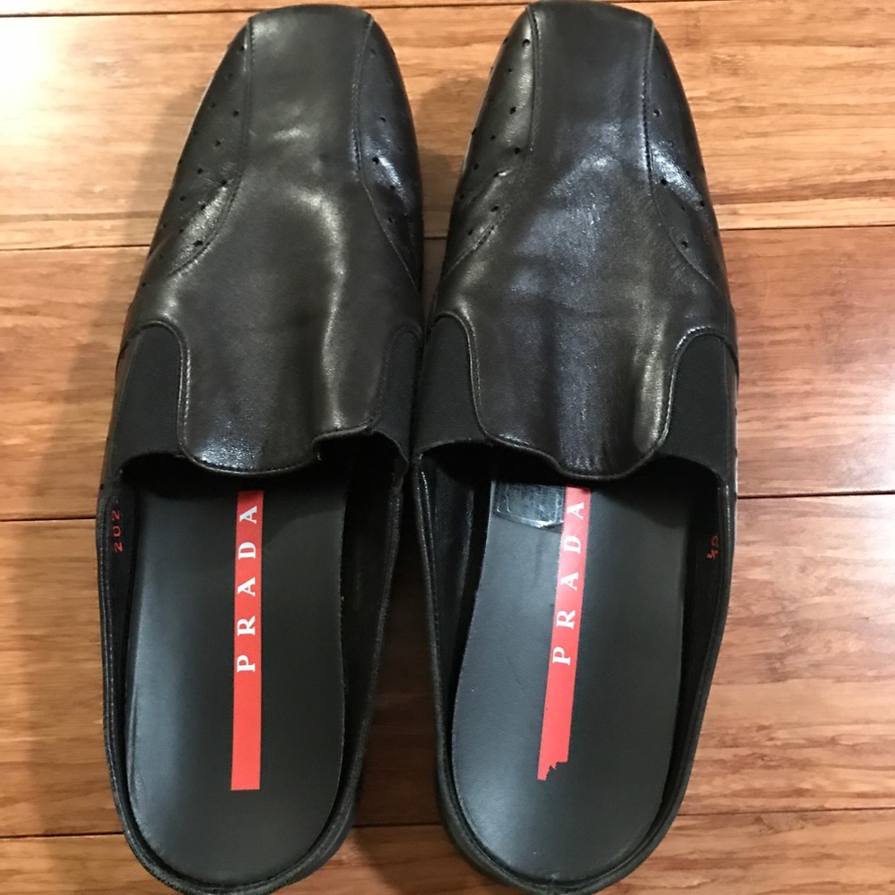 Authentic Prada Slip on Leather Loafers