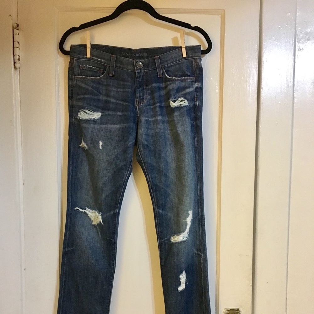 Banana Republic size 26 petite distressed jeans