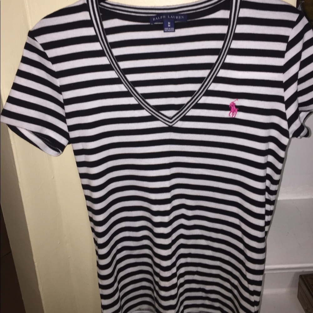 Ralph Lauren BW striped V-neck