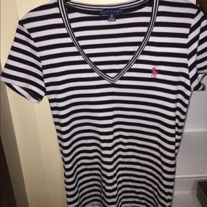Ralph Lauren BW striped V-neck