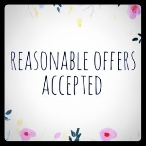 Reasonable offers accepted