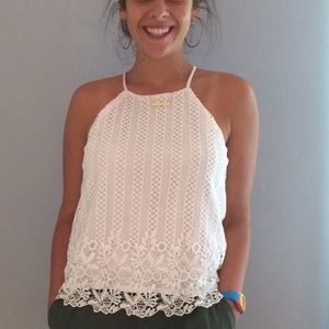 White Lace Tank Top