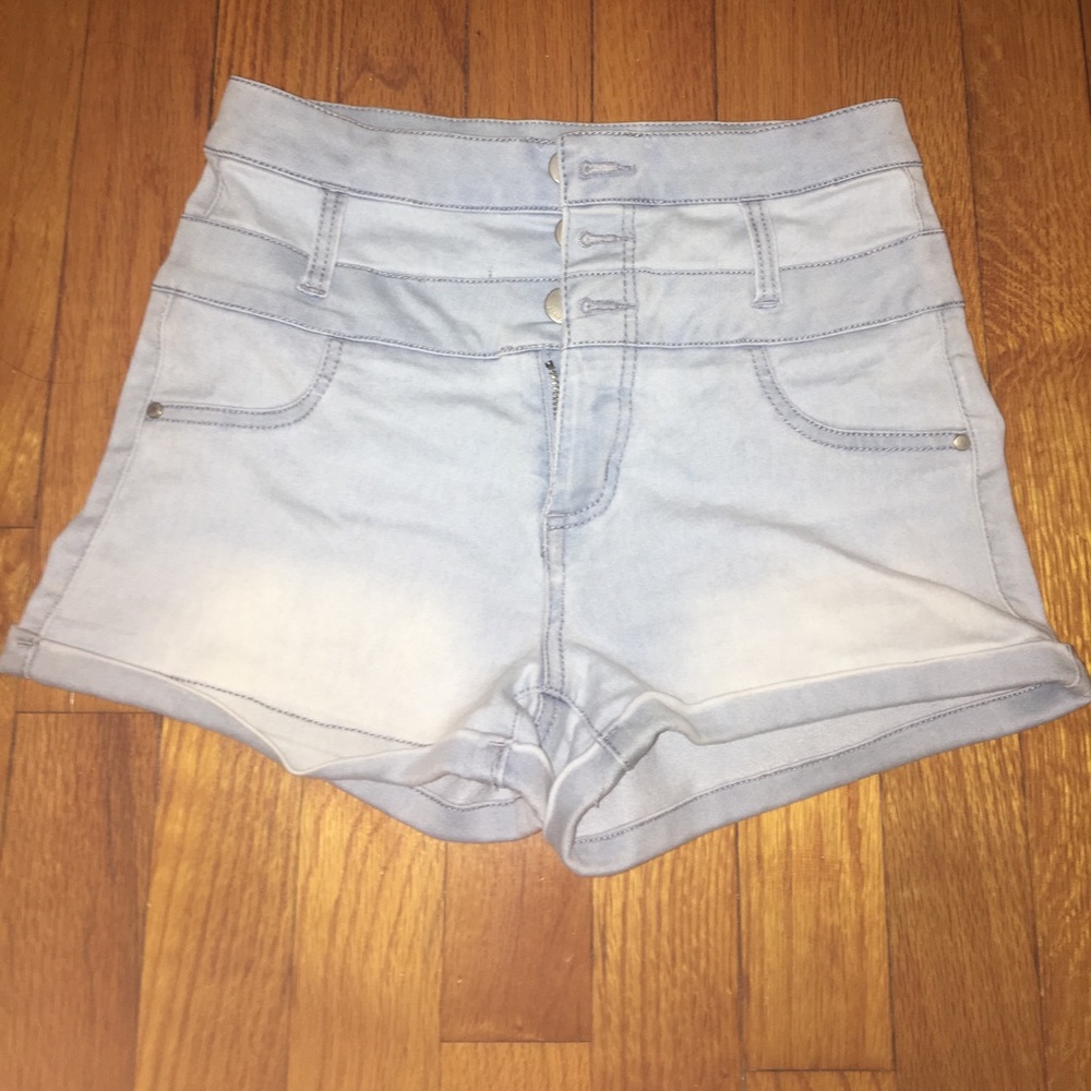 Denim High-Waisted Shorts