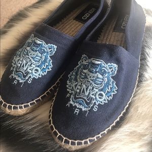 KENZO navy blue Tiger espadrilles