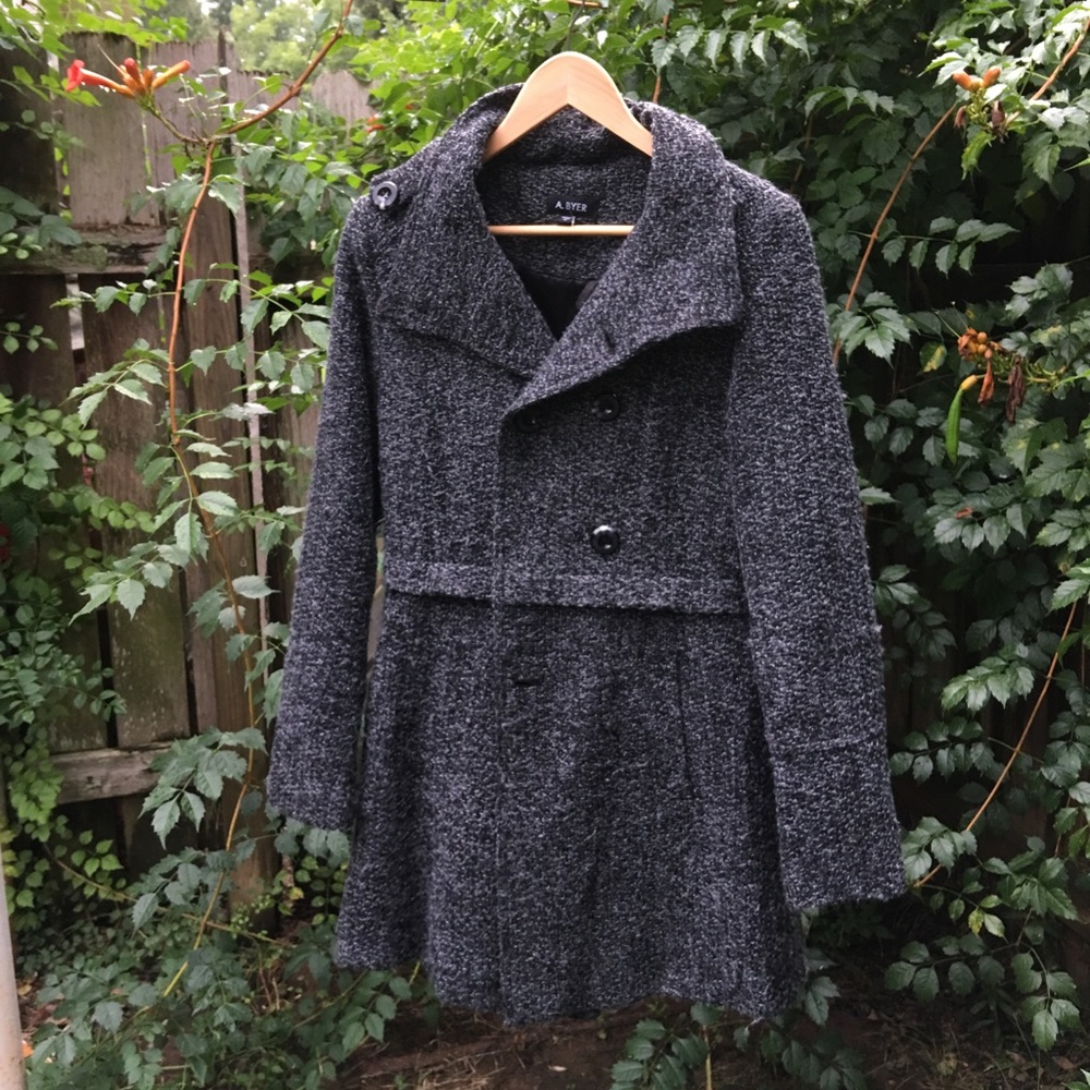 Vintage Grey Knit Peacoat