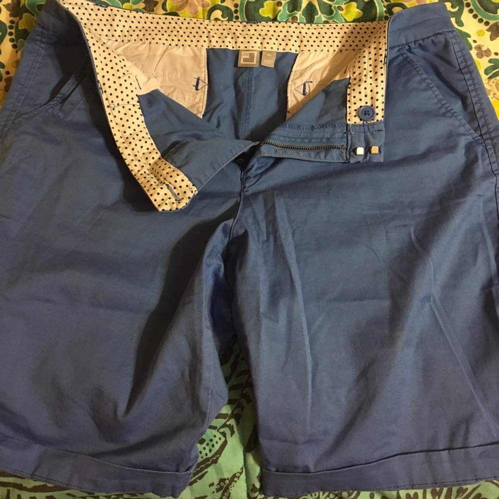Blue dress shorts