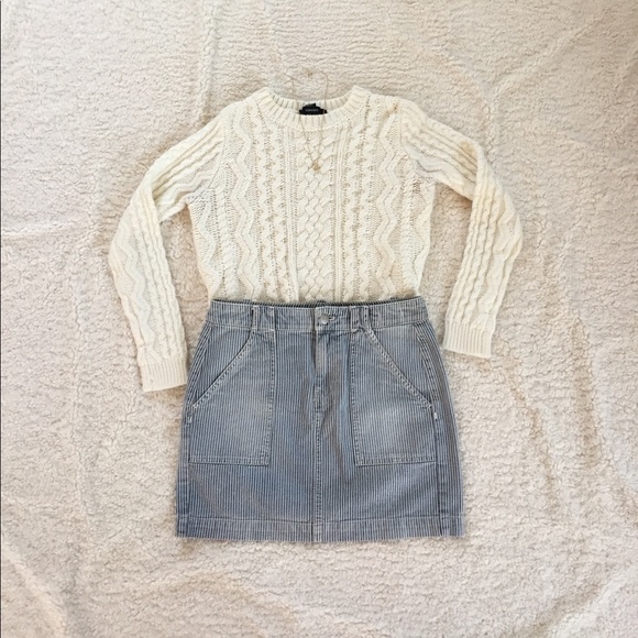 sold • nwt madewell walker mini railroad stripe skirt - Picture 5 of 6