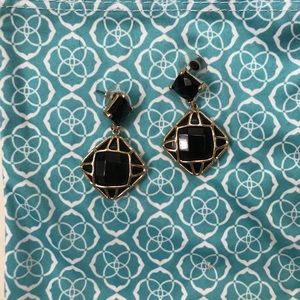 Kendra Scott Black Caged Earrings
