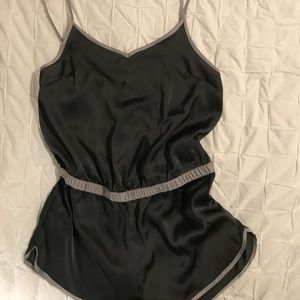 Silk romper pajamas