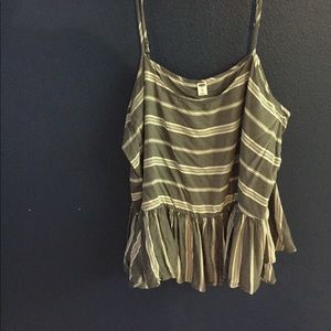 Gray and White stripped top