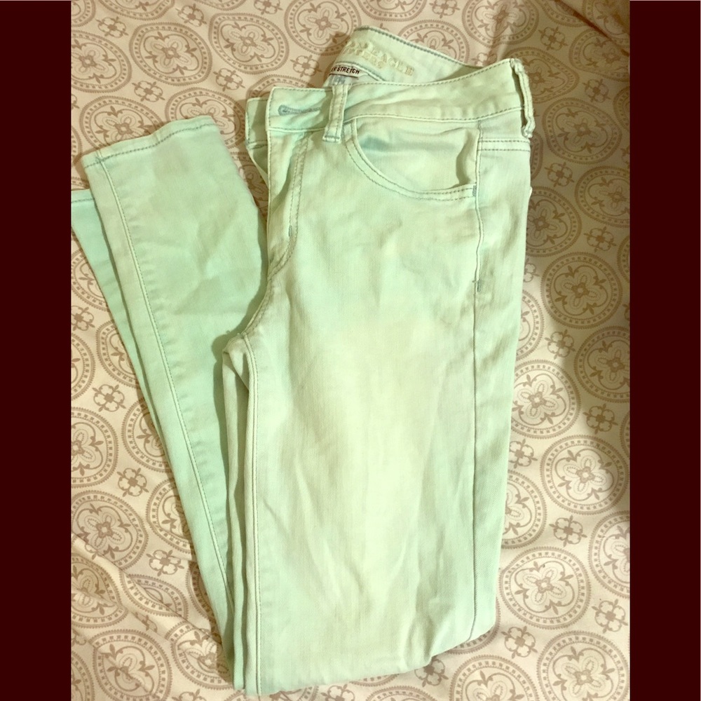 American eagle 🦅  mint green jeggings 👖