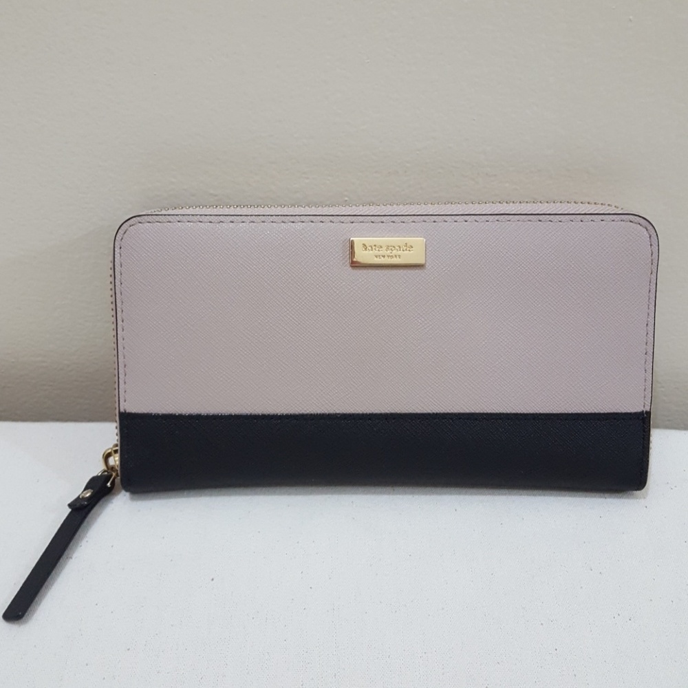 Kate Spade two tone zip around wallet