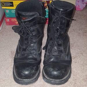 Harley Davidson black leather motorcycle boots