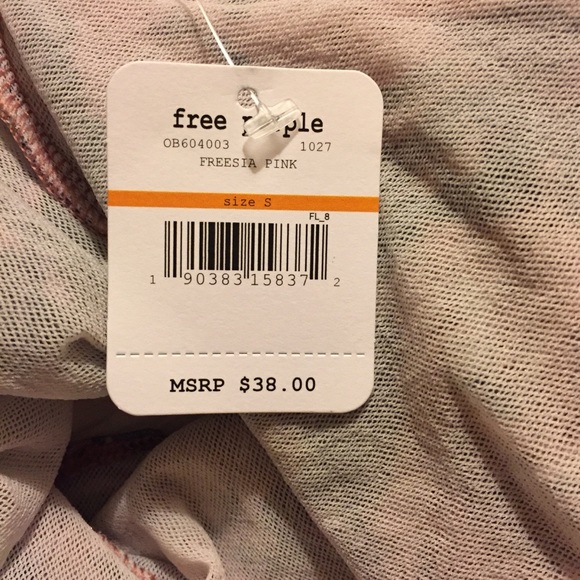 Free People Printed So Fresh Pink Bodysuit - Picture 4 of 5