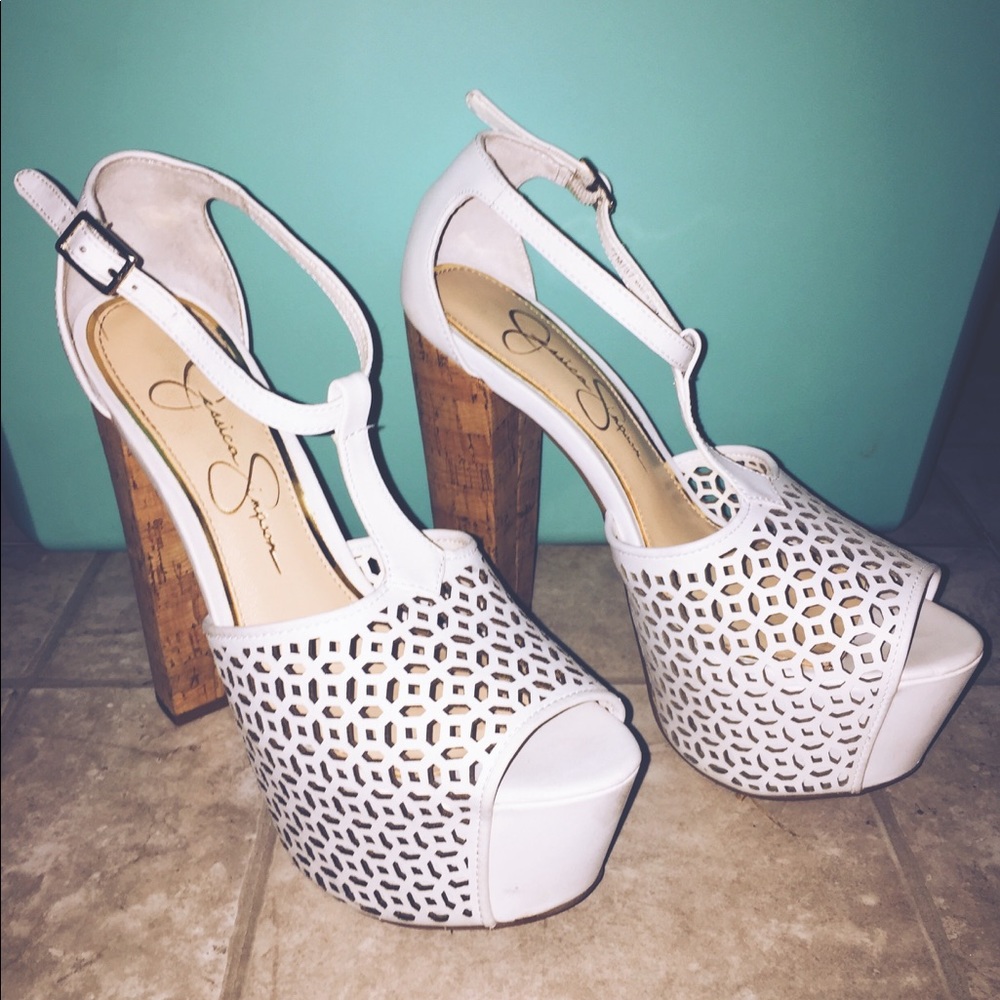 Jessica Simpson Dany White Heels