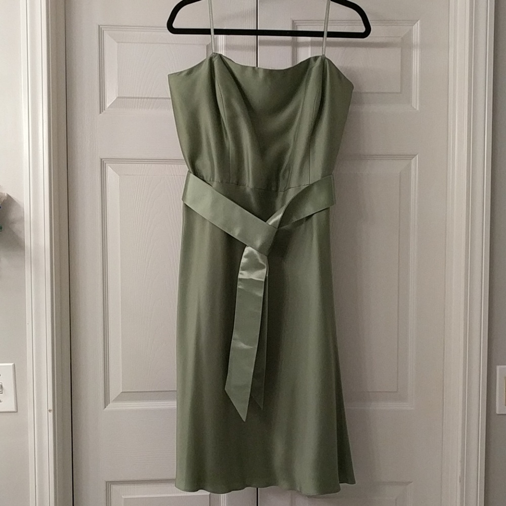 Ann Taylor Celebrations Sage Green Strapless Gown