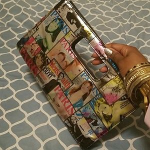 Paris celebrity Magazine print clutch