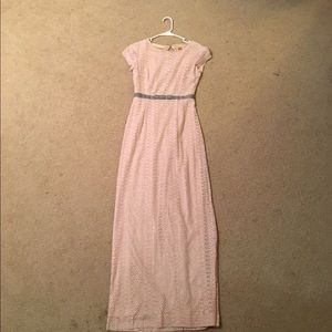 Open-Back Lace Column Dress (Runway Collection)