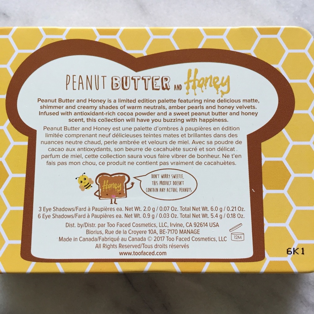 🔹sold🔹 Too Faced Peanut Butter & Honey Palette - Picture 3 of 4