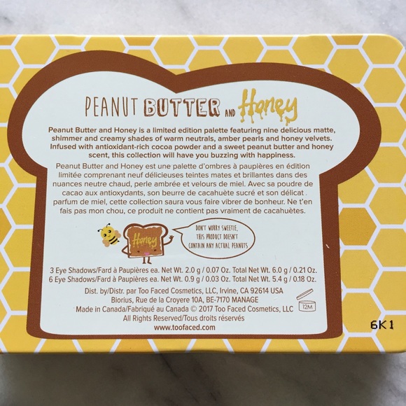 🔹sold🔹 Too Faced Peanut Butter & Honey Palette - Picture 3 of 4