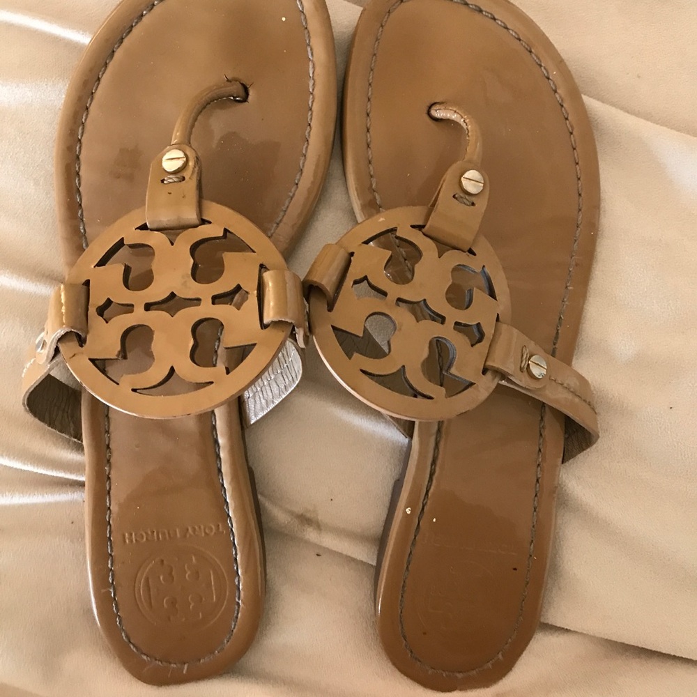 Tory Burch Miller Sandals Size 9 Beige