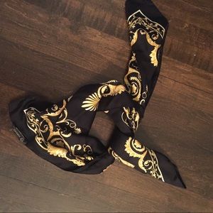Black and gold Versace scarf