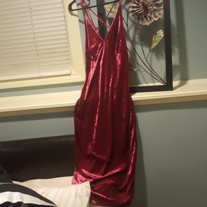Burgundy dress