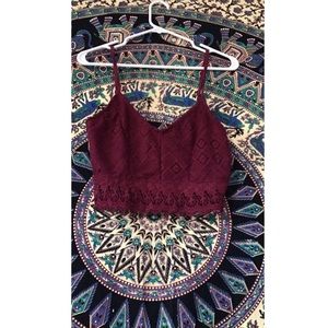 Maroon crop top