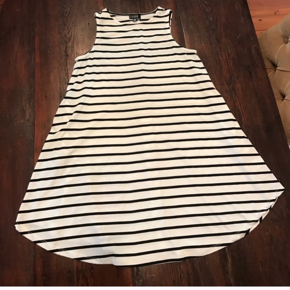 Black and white striped dress!