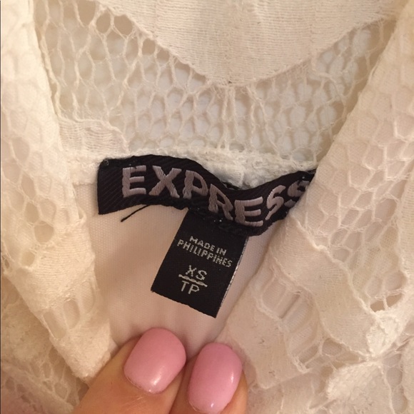 EXPRESS floral lace v neck maxi dress - Picture 6 of 8