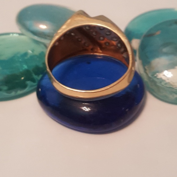 Stunning Men's 14k Gold diamond ring - Picture 5 of 8