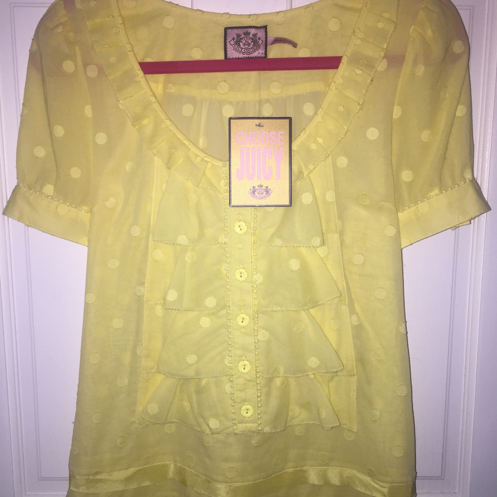 🆕Juicy Couture Social Butterfly S/S Yellow sz 0