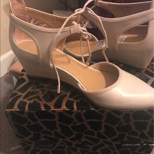 Pointed closed toe strappy heels