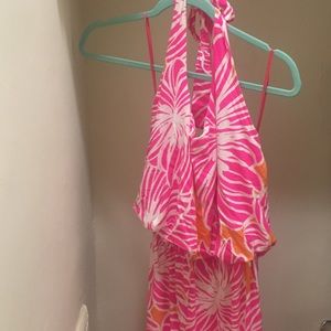 Pink pattern jumpsuit