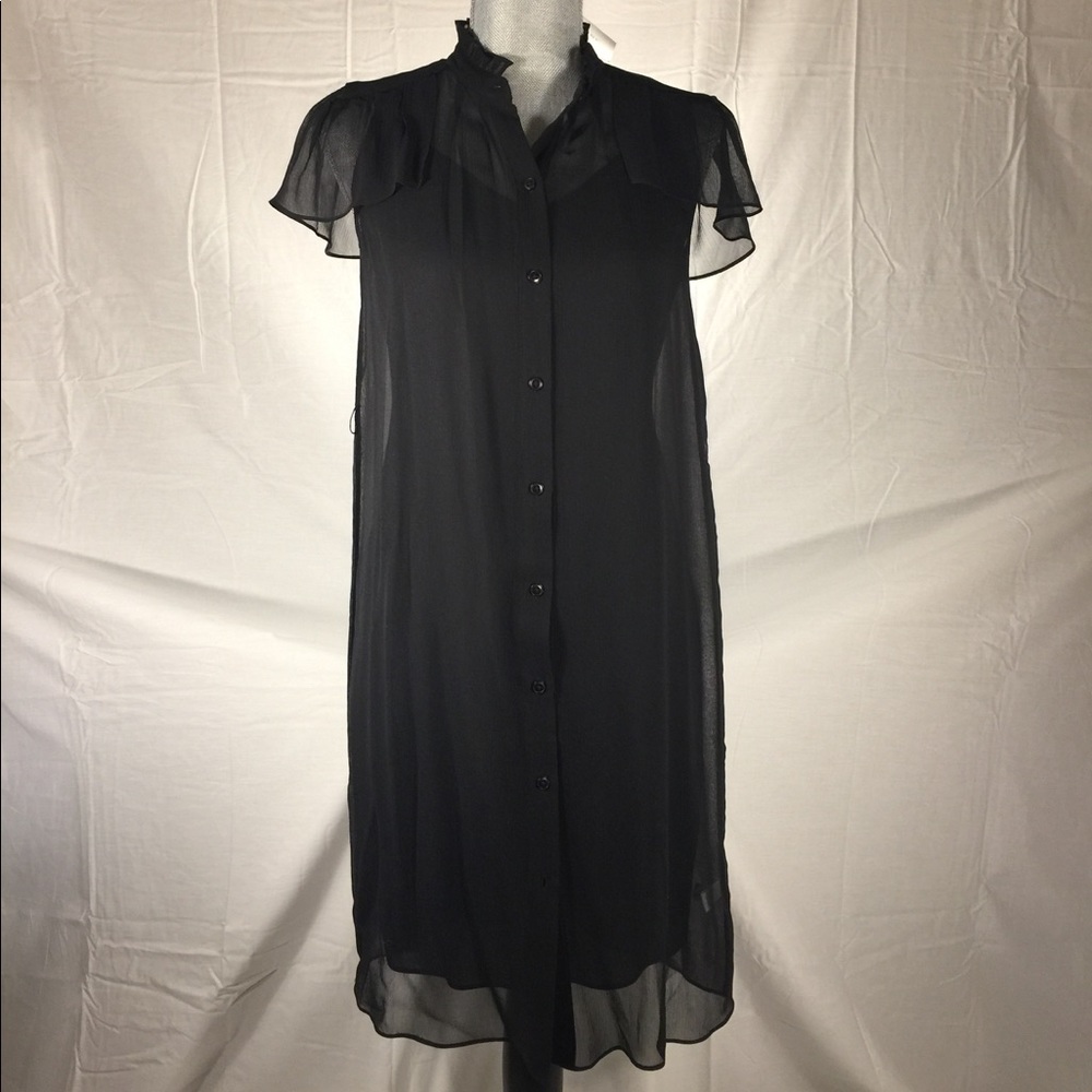 ❌Sold❌Banana Republic Black Sheer Shirt Dress