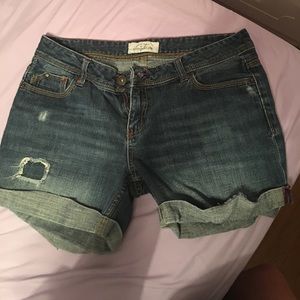 Blue jean shorts
