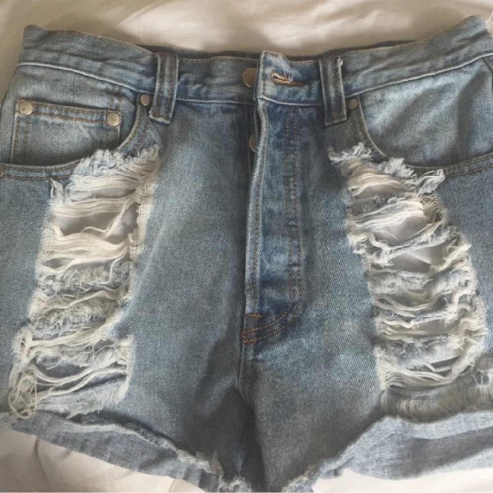 Mink pink jean shorts