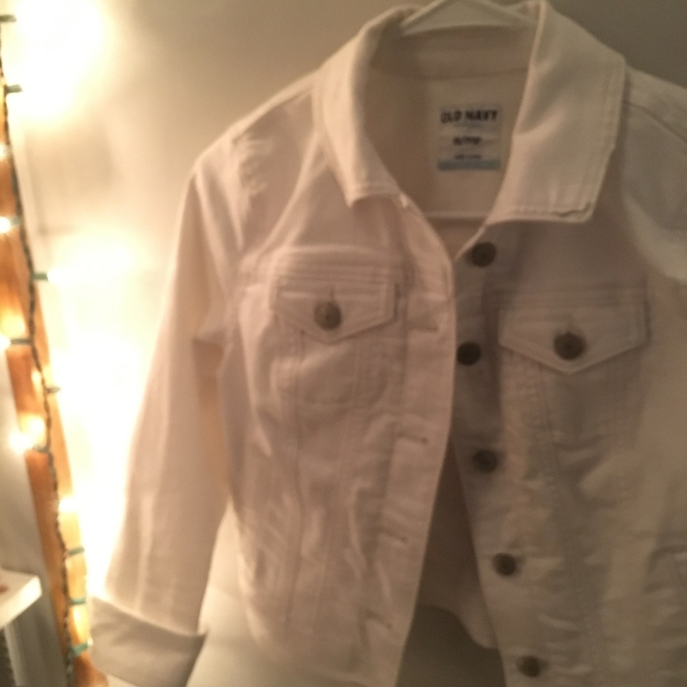 Old Navy white jean jacket