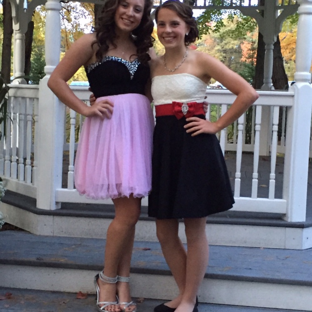 black & pink homecoming/formal dress!