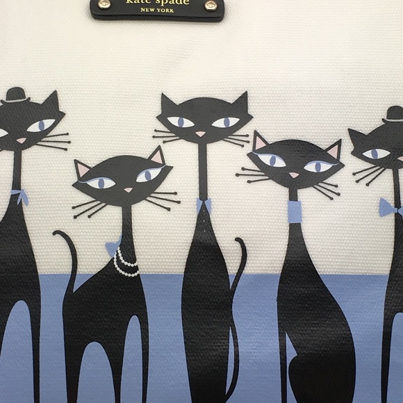 RSV Kate Spade Jazz Cats cosmetic bag - Picture 2 of 8