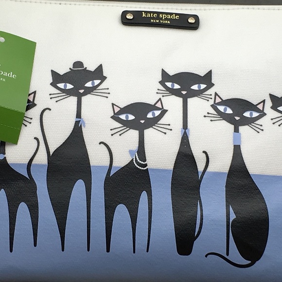 RSV Kate Spade Jazz Cats cosmetic bag - Picture 4 of 8
