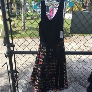 Navy blue mid length dress