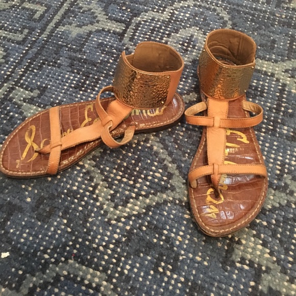 Sam Edelman Genette gold brown gladiator - Picture 2 of 4