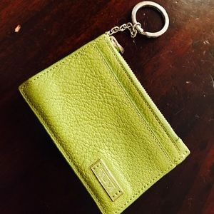 TUMI green card holder keychain