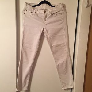 J Crew Toothpick White Skinny Jeans