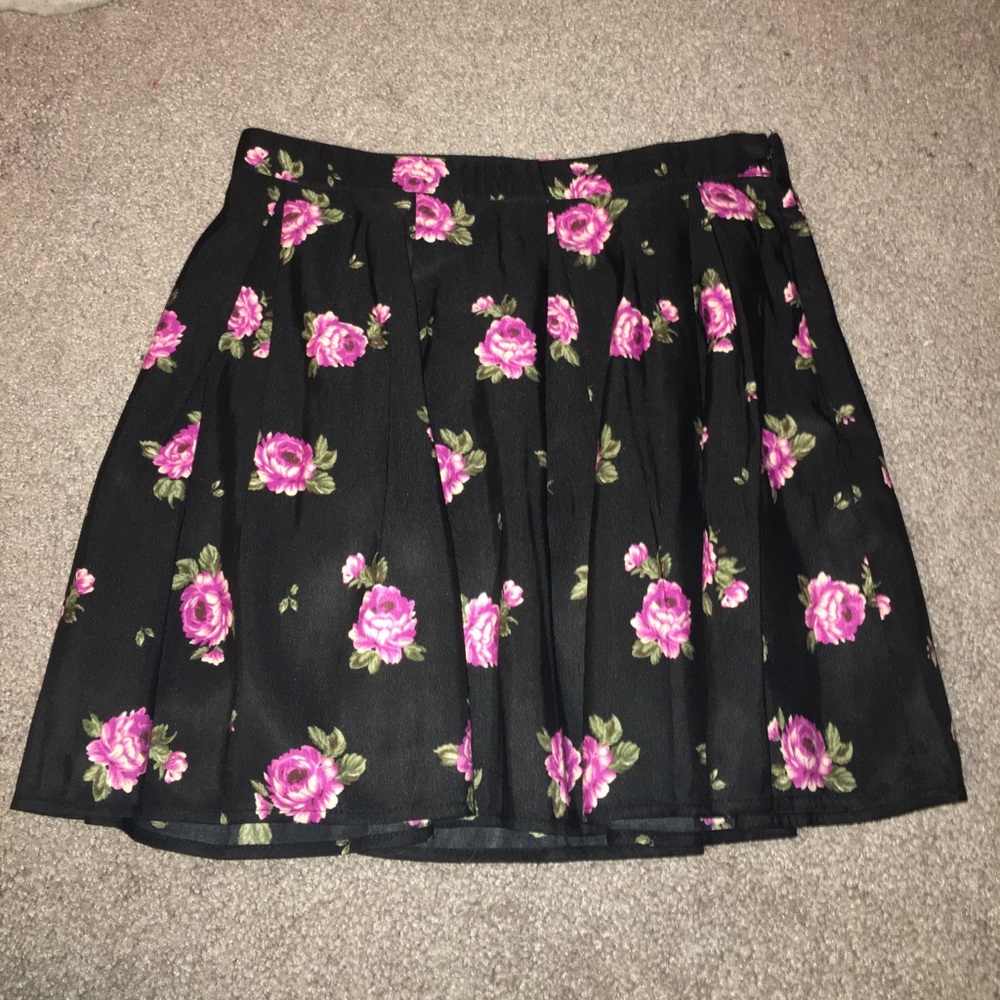Pink rose skater skirt