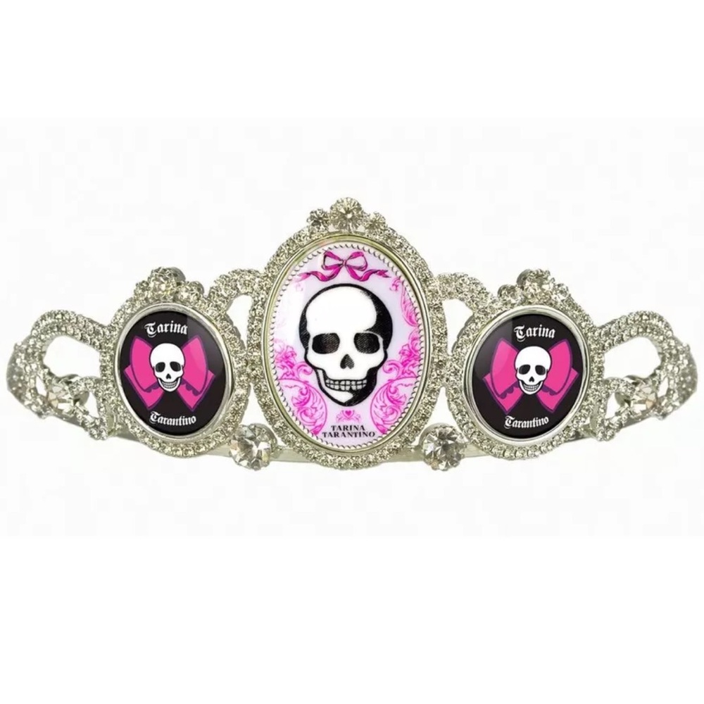 Tarina Tarantino Crystal Lolita Skull Tiara Crown