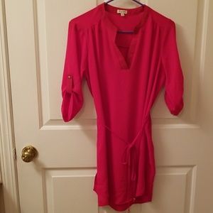 Pink midi dress. ONLY WORN ONCE!