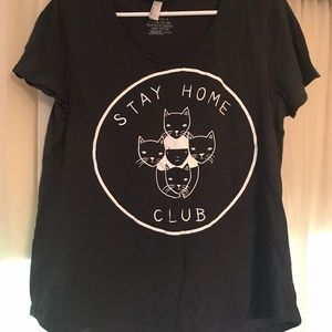 Stay Home Club - Cats Logo Tee